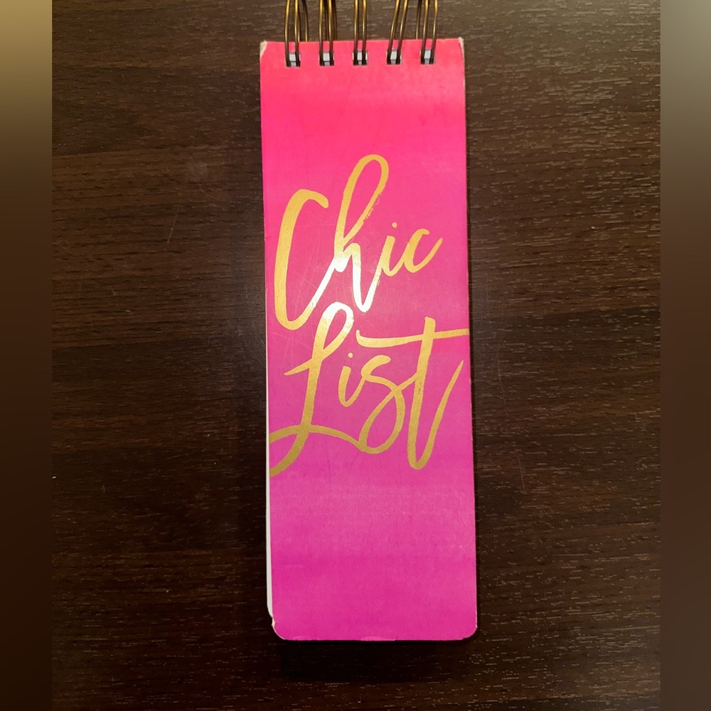 C.R.  Gibson Pink and Gold Chic List Notepad